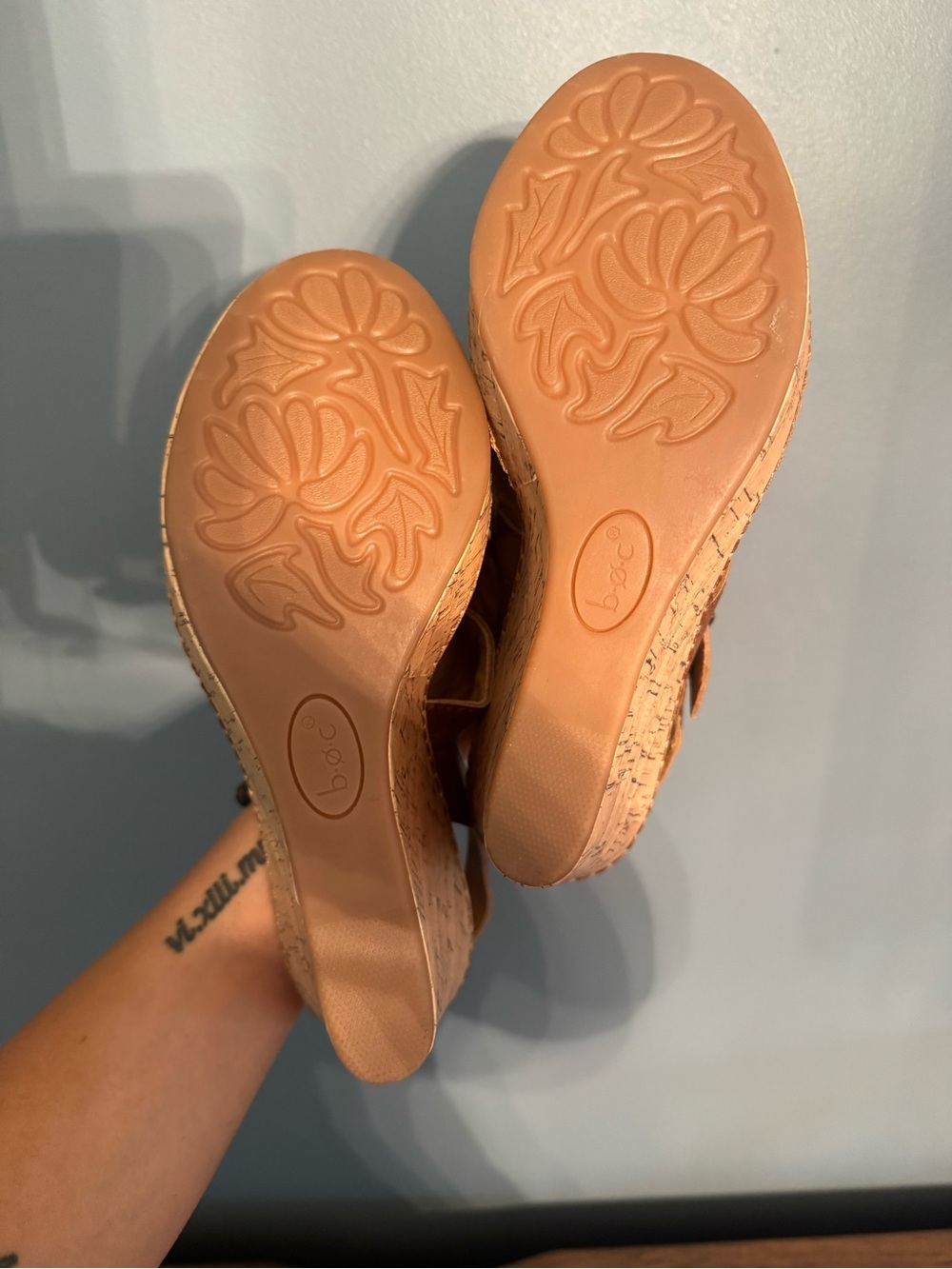 boc Women's Brown Cork Wedge Sandals - Picture 3 of 5